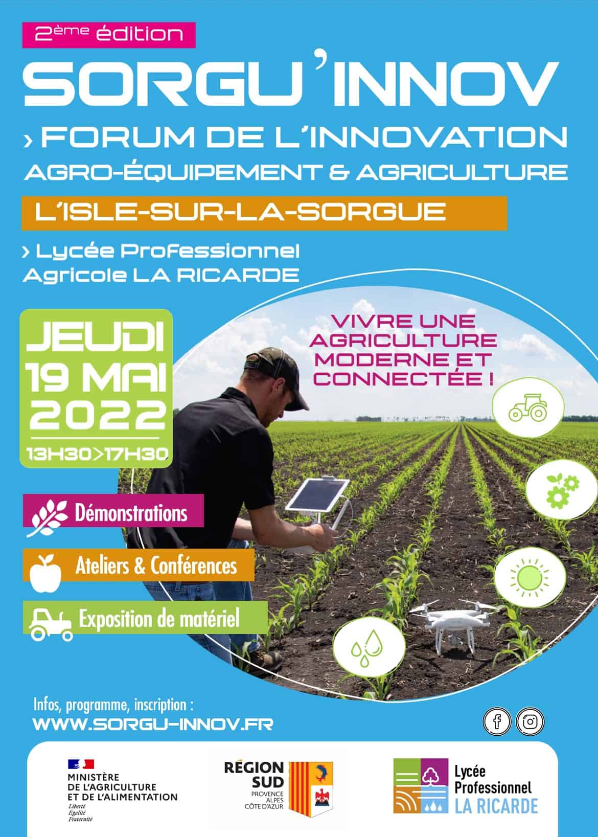 Sorgu’innov à La Ricarde : Forum de l’innovation dans l’agroéquipement et l’agriculture